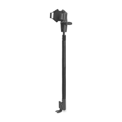 Black adjustable stand on a white background