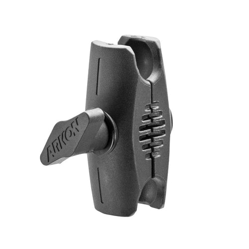 The Robust™ Series 2.75 inch Composite Mount Shaft is a black plastic clamp with a textured grip and ARION-labeled lever. It fits Arkon mount shafts and is compatible with 25mm (1 inch) balls for versatile attachment.