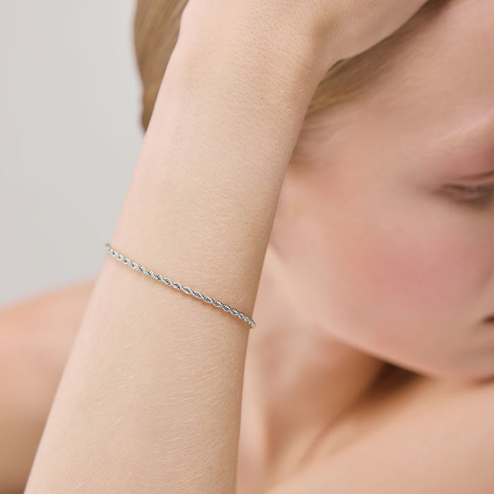 Rope Chain Armkette Silber