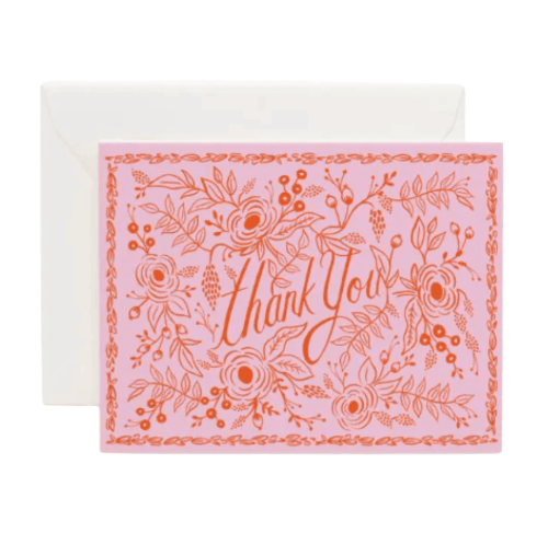 Rifle Paper Co. Greeting Cards Rose Thank You Cards