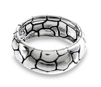Samuel B. Sterling Silver Pebble Design Road Less Traveled Ring, Size 10. Our Sterling Silver Pebble design ring is handcrafted in Bali by our skilled artisans. Each creation in the Imperial Bali™ Men’s Collections draws its power from mystic dragons, yet bows in reverence to nature and ancient Balinese patterns, weaves and textures.