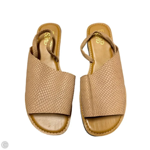 Sandals Flats By Franco Sarto In Brown, Size: 9