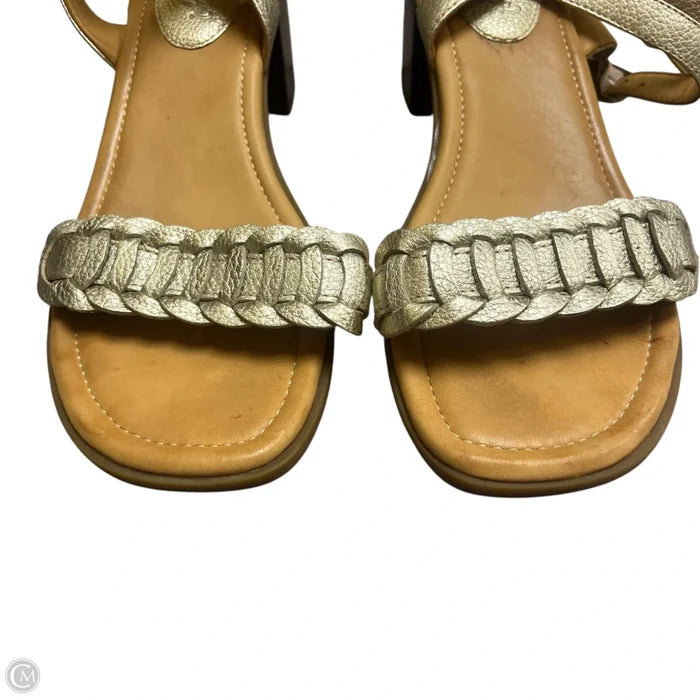Sandals Heels Block By Sperry In Gold, Size: 9