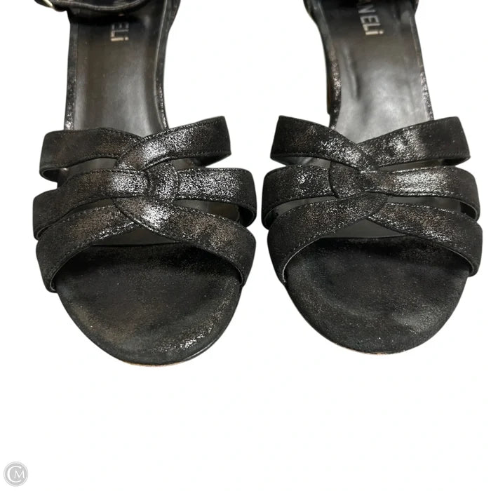 Sandals Heels Block By Vaneli In Black, Size: 8.5