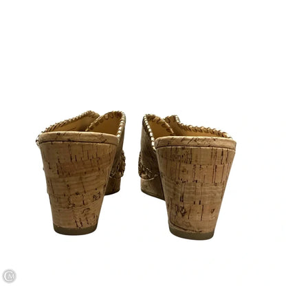 Sandals Heels Wedge By Jack Rogers In Tan, Size: 7.5