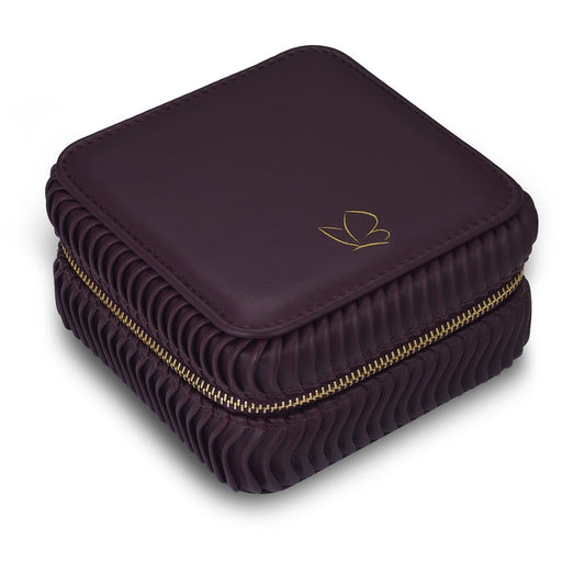 Schmuck Organizer mit Spiegel Medium bordeaux