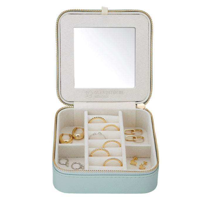 Schmuck Organizer mit Spiegel Medium türkis