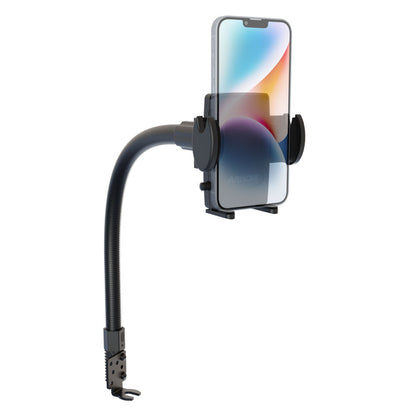 The Car or Truck Seat Rail or Floor Mega Grip™ Phone Holder Mount securely clamps to a seat rail or floor, keeping your smartphone upright for hands-free use—ideal for vehicles and versatile phone positioning.