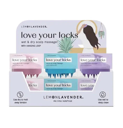 Lemon Lavender 'Love Your Locks' product packaging on a white background