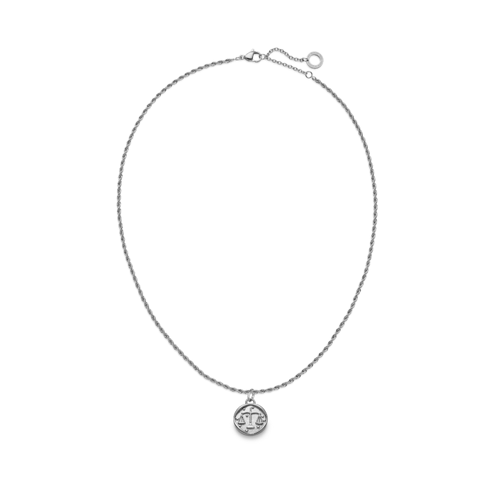 Set Libra Charm und Halskette Silber