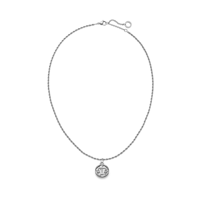 Set Libra Charm und Halskette Silber