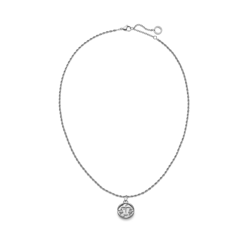 Set Libra Charm und Halskette Silber