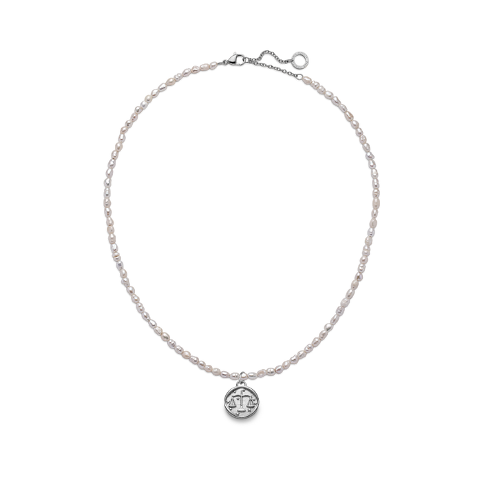 Set Libra Charm und Halskette Silber