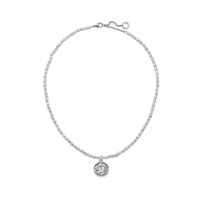 Set Libra Charm und Halskette Silber