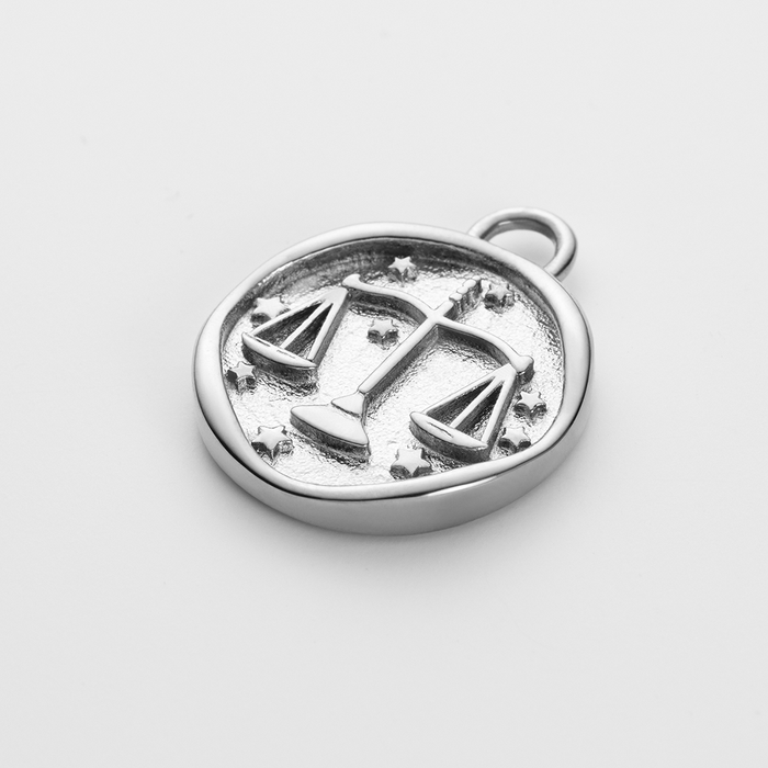 Set Libra Charm und Halskette Silber