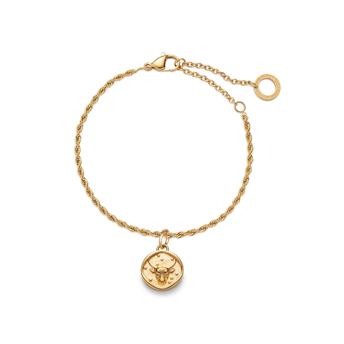 Set Taurus Charm und Armkette Gold