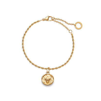 Set Taurus Charm und Armkette Gold