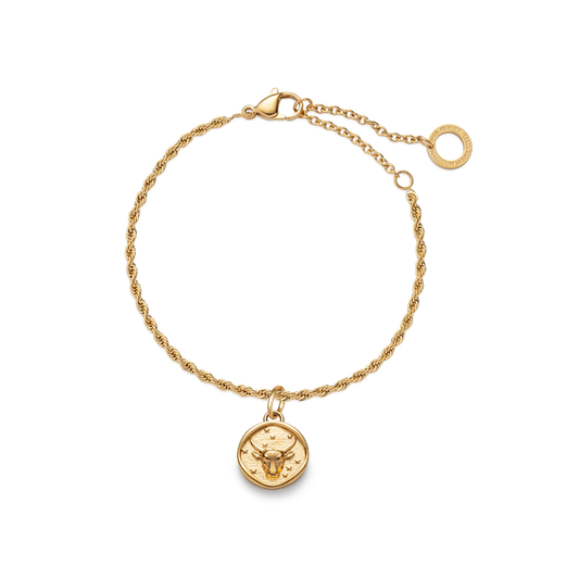 Set Taurus Charm und Armkette Gold