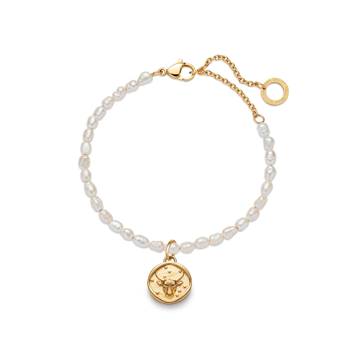 Set Taurus Charm und Armkette Gold