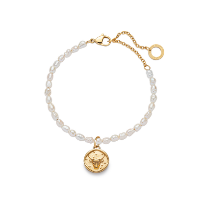 Set Taurus Charm und Armkette Gold