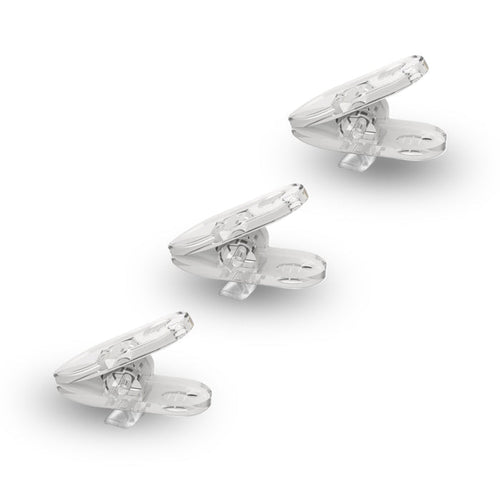 Clear Shirt Clips for Earphones and In-Ear Monitors (3 Piece Set).