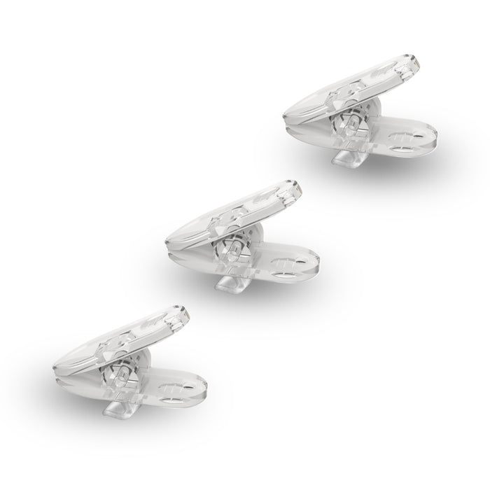 Clear Shirt Clips for Earphones and In-Ear Monitors (3 Piece Set).