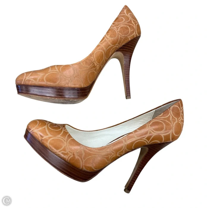 Shoes Designer By Coach In Tan, Size: 8.5