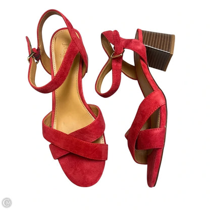 Shoes Heels Block By J. Crew In Red, Size: 8