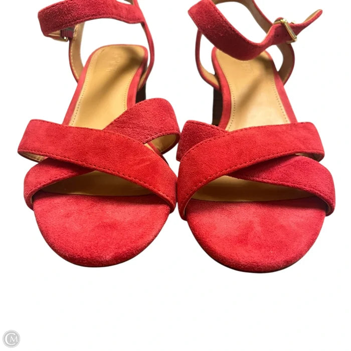 Shoes Heels Block By J. Crew In Red, Size: 8