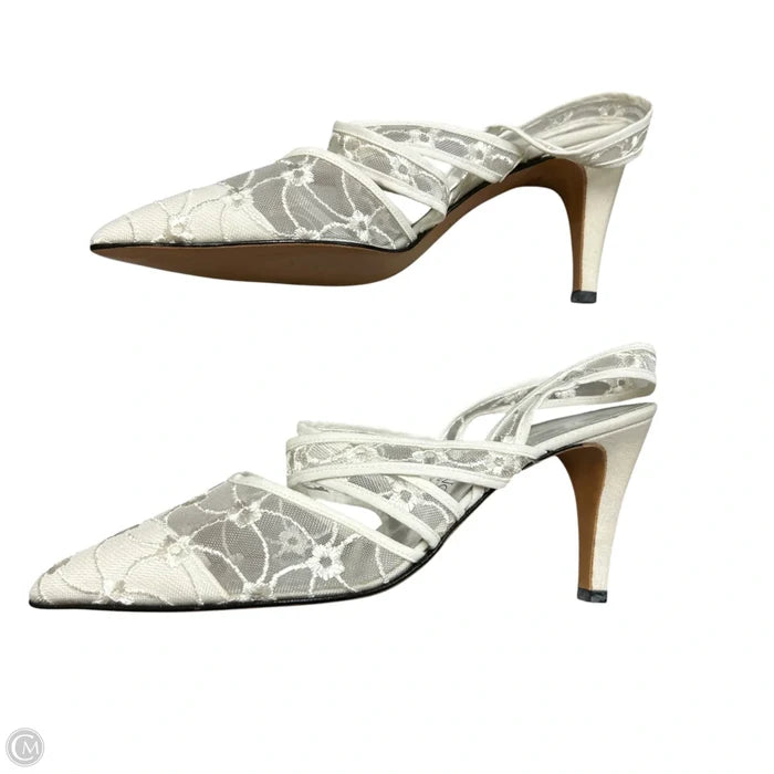 Shoes Heels Kitten By Amano In White, Size: 9