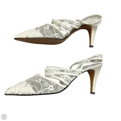 Shoes Heels Kitten By Amano In White, Size: 9