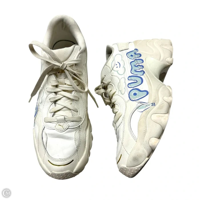Shoes Sneakers By Puma In Blue & Cream, Size: 10