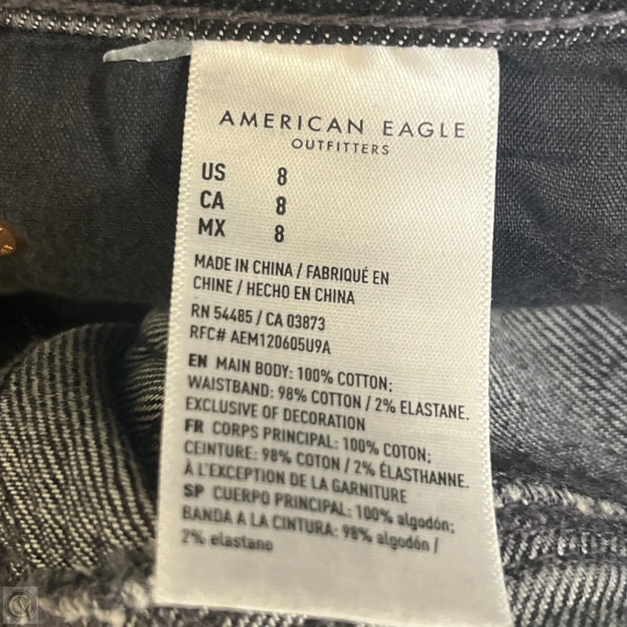 Shorts By American Eagle In Black Denim, Size: 8