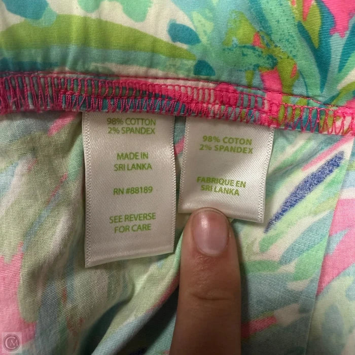 Shorts Designer By Lilly Pulitzer In Green & Pink, Size: L