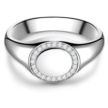 Siegelring silber mit Zirkonia