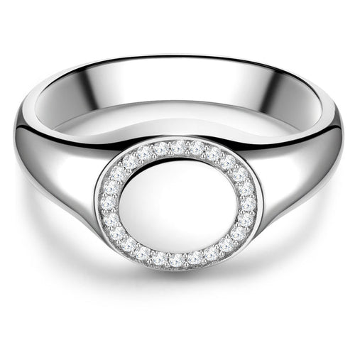 Siegelring silber mit Zirkonia