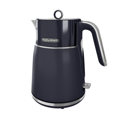 navy jug kettle on white background