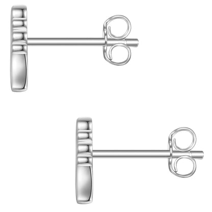 Silberne Engel-Ohrstecker mit Lab Grown Diamond