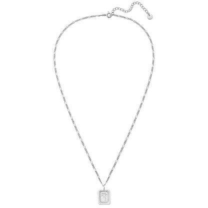 Silberne Figaro-Kette mit Anhänger Palme