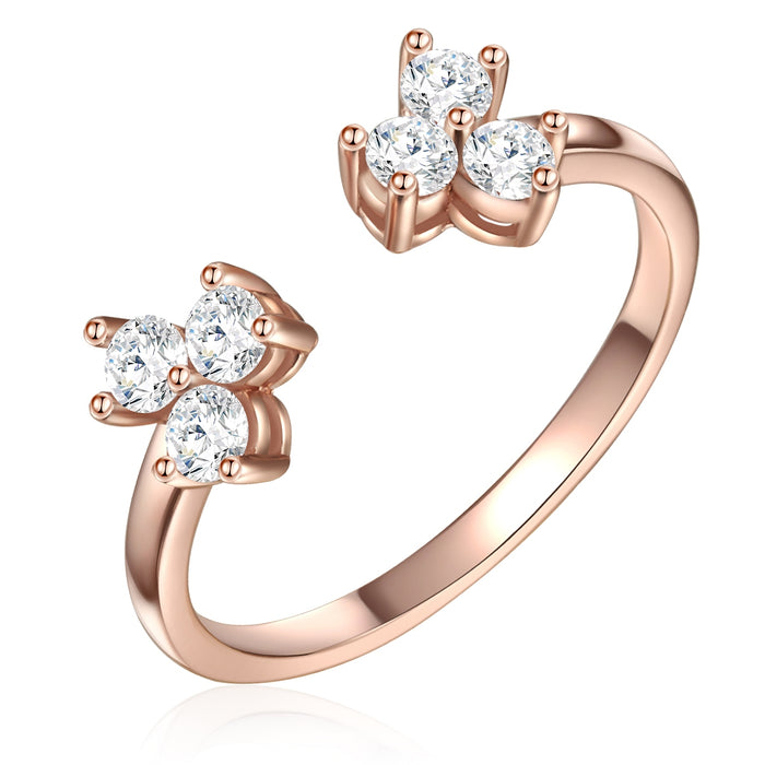 Silberring roségold Zirkonia
