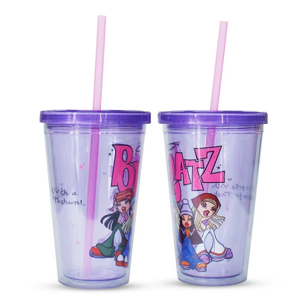 Silver Buffalo Bratz - The Girls With a Passion For Fashion 16oz Plastic Cold Cup
