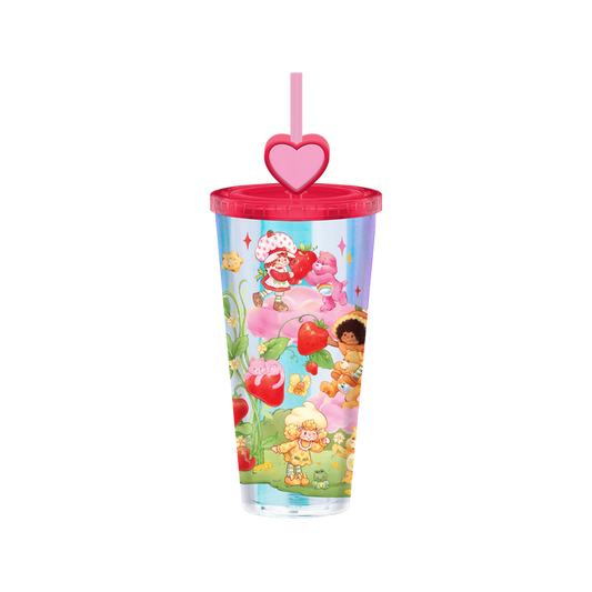 Silver Buffalo Care Bears & Strawberry Shortcake 24oz Iridescent Cold Cup