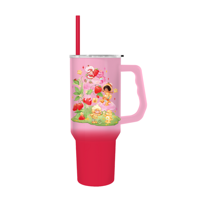 Silver Buffalo Care Bears & Strawberry Shortcake 40oz Ombre SS Tumbler