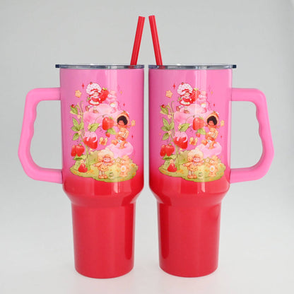 Silver Buffalo Care Bears & Strawberry Shortcake 40oz Ombre SS Tumbler