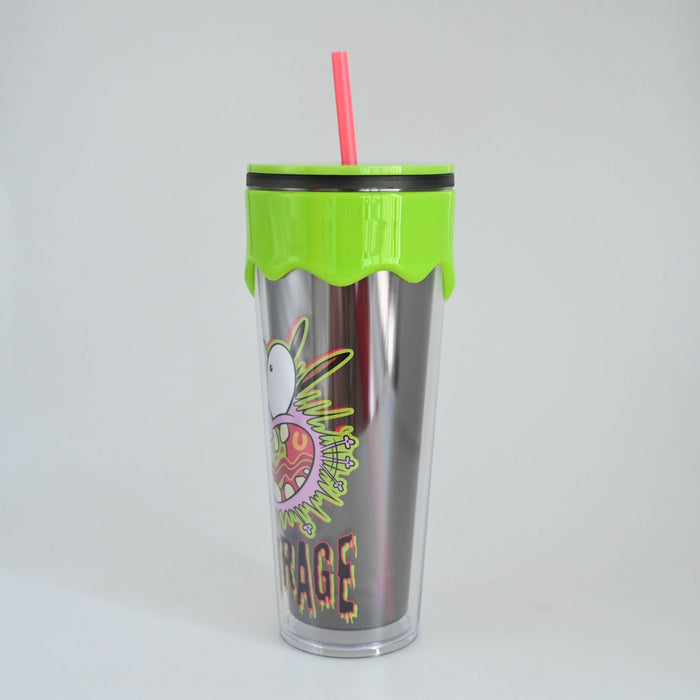 Silver Buffalo Courage The Cowardly Dog 26oz Plastic Drip Tumbler