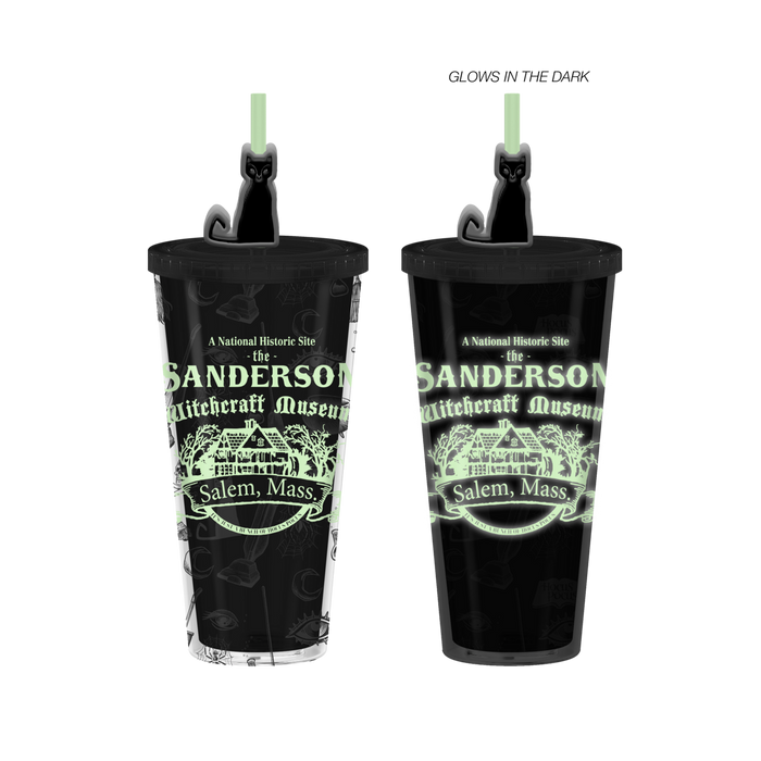 Silver Buffalo Hocus Pocus Glow in the Dark 24oz Plastic Cold Cup w/ Lid