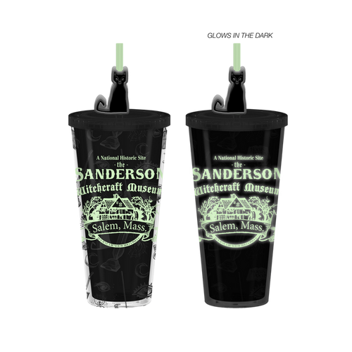 Silver Buffalo Hocus Pocus Glow in the Dark 24oz Plastic Cold Cup w/ Lid