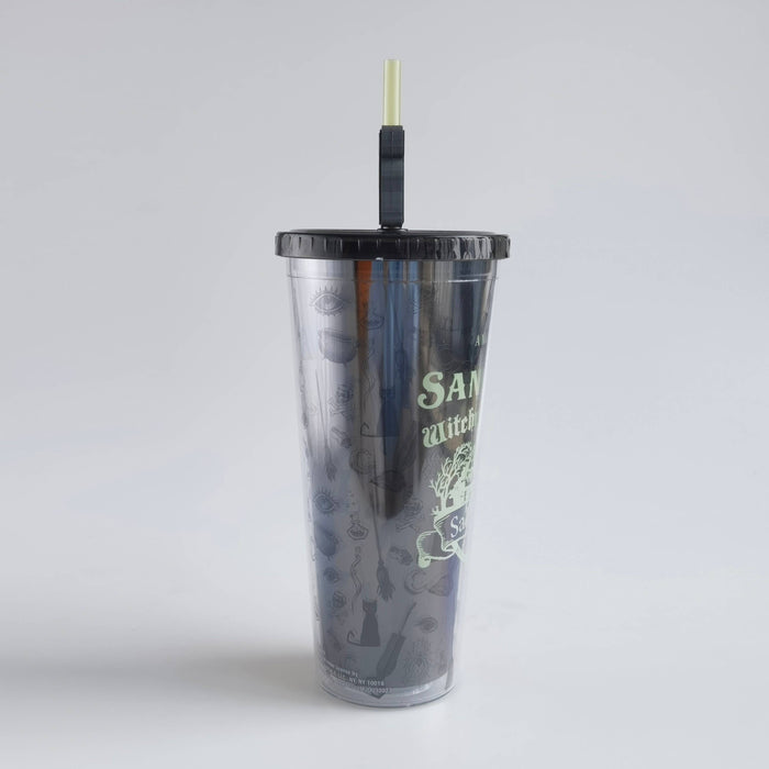 Silver Buffalo Hocus Pocus Glow in the Dark 24oz Plastic Cold Cup w/ Lid