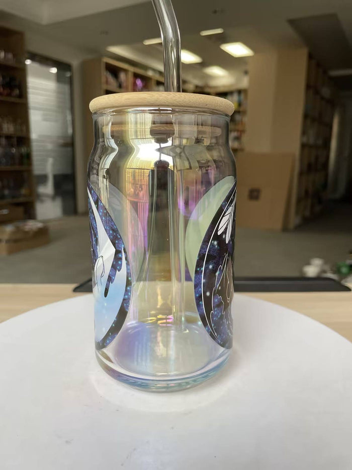 Silver Buffalo How to Train Your Dragon Night & Light 16oz Iridescent Glass