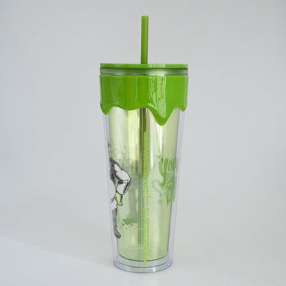 Silver Buffalo Shrek - Shrek Keep Out Slime 26oz. Plastic Drip Tumbler